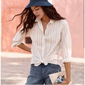 🔥 Girl Krazy Pink and White Striped Shirt